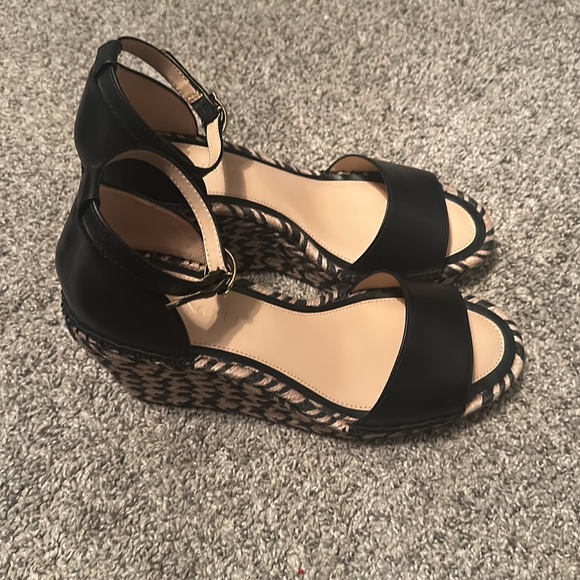 Coach Kit Espedrille Wedges BlackBeech - Picture 2 of 10
